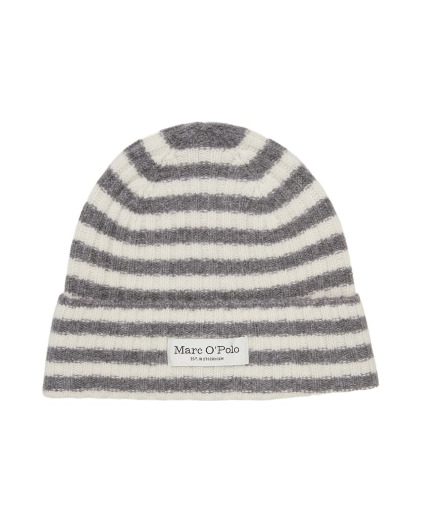Marc-O´Polo-Gestreiftes-Beanie-grau