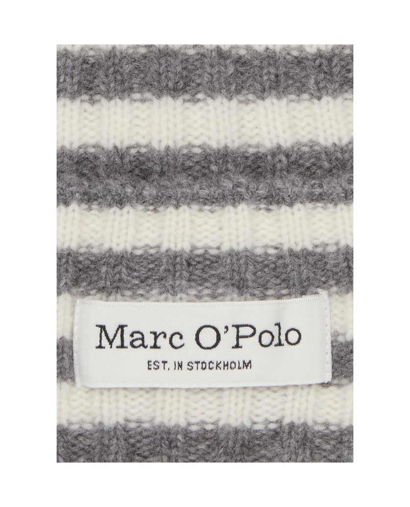 Marc-O´Polo-Gestreiftes-Beanie-grau