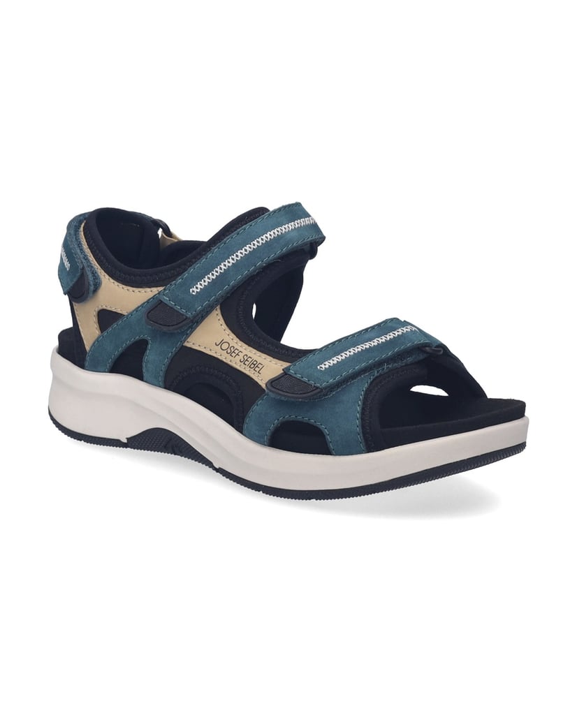 JOSEF-SEIBEL-Damen-Sandale-Estelle-02,-grün-beige-grün