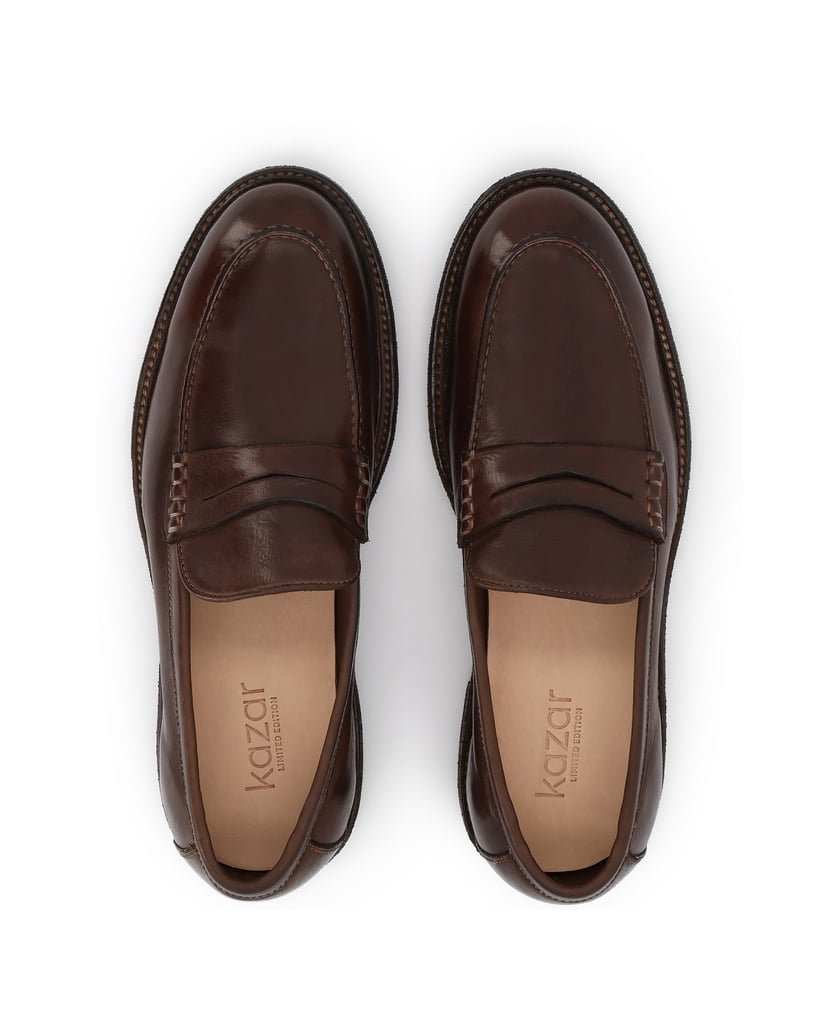 Kazar-Elegante-Leder-Slipper-braun