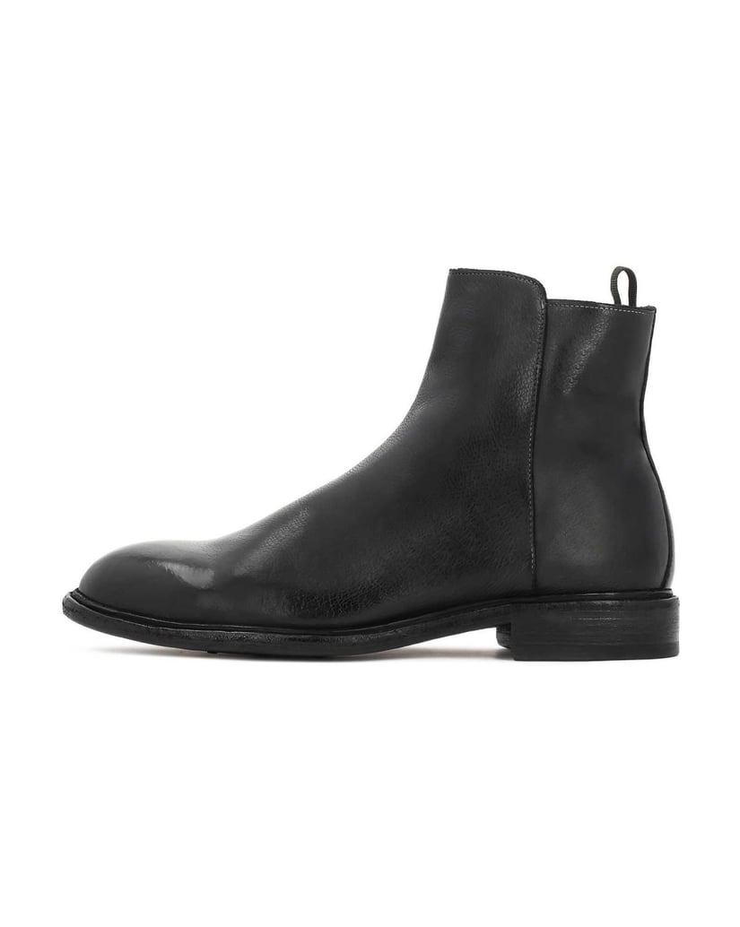 Kazar-Black-leather-boots-with-zipper-čierna