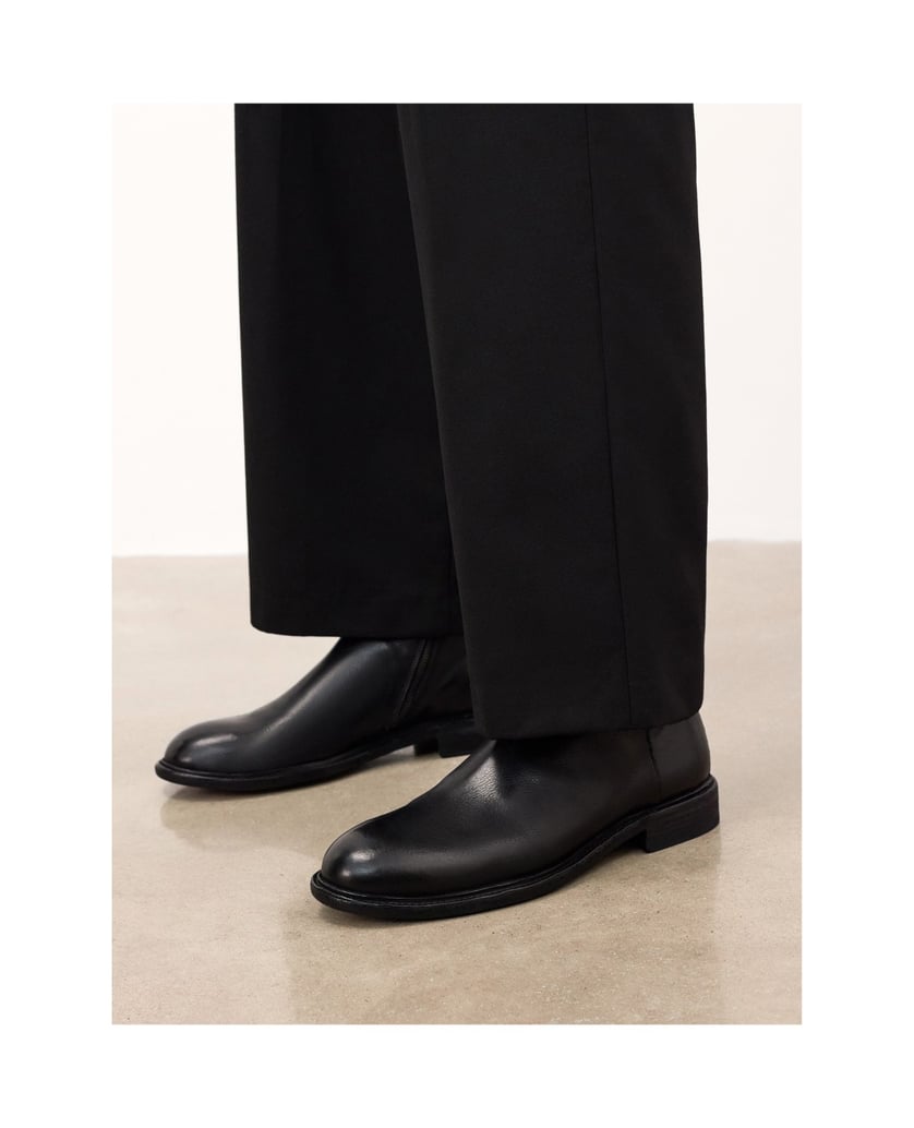 Kazar-Black-leather-boots-with-zipper-čierna