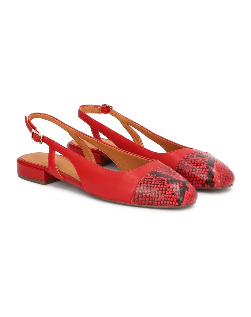 Kazar-Red-pumps-with-print-on-the-nose-červená