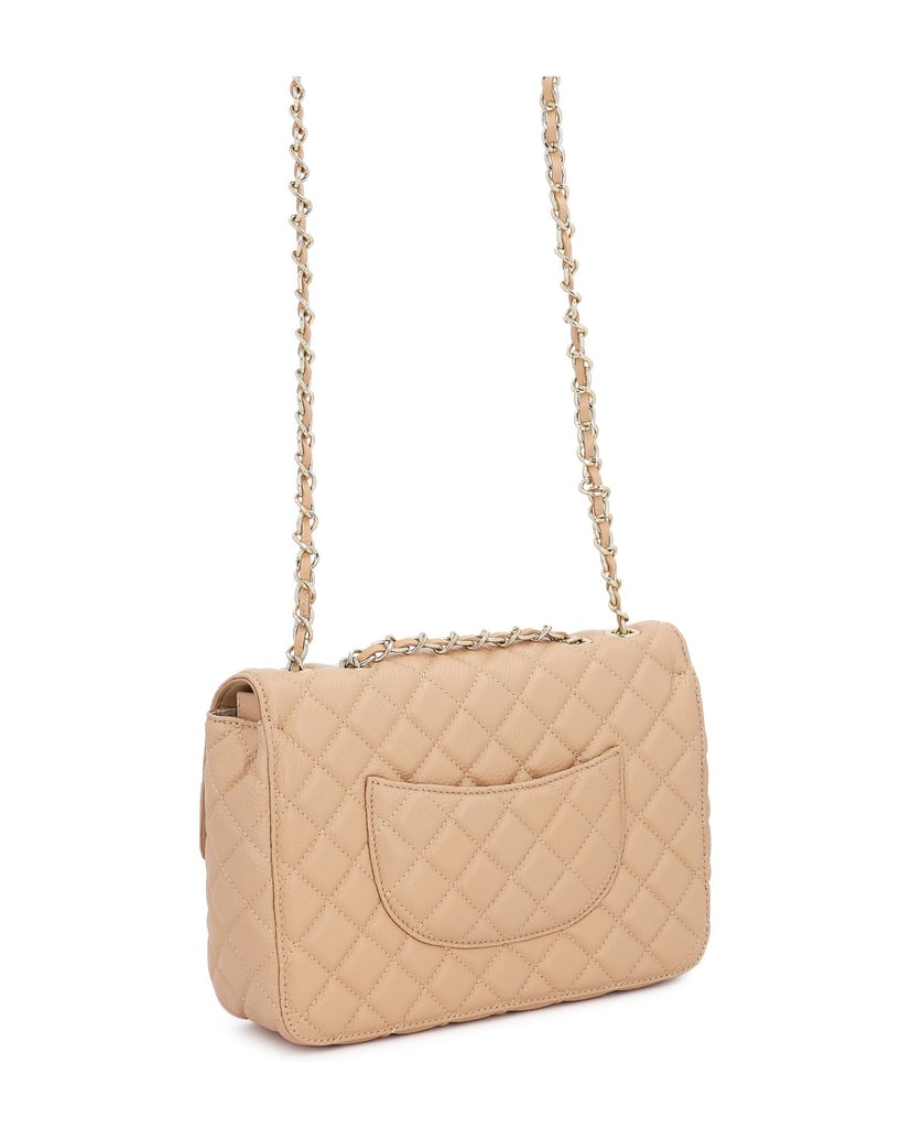 Kazar-Beige-quilted-leather-handbag-béžová