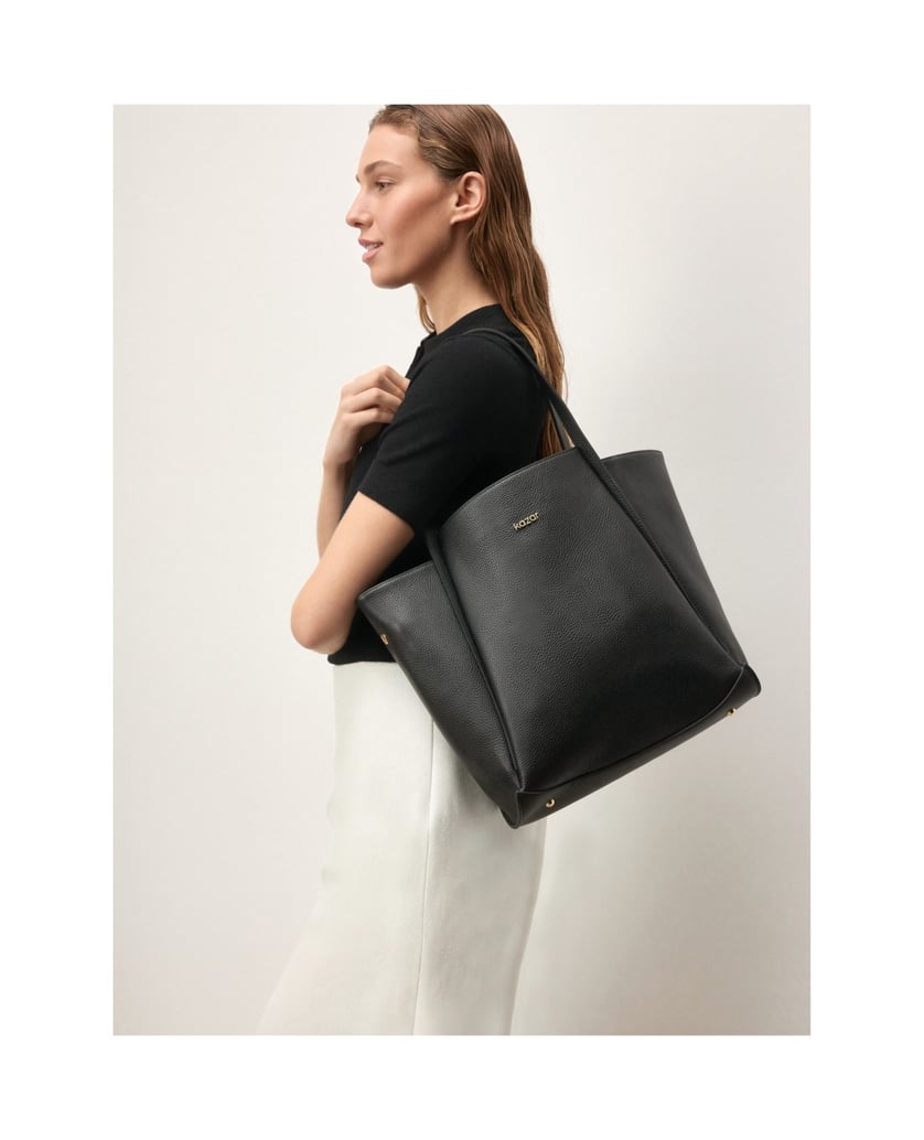 Kazar-Große-Schultertaschen-aus-Leder-schwarz