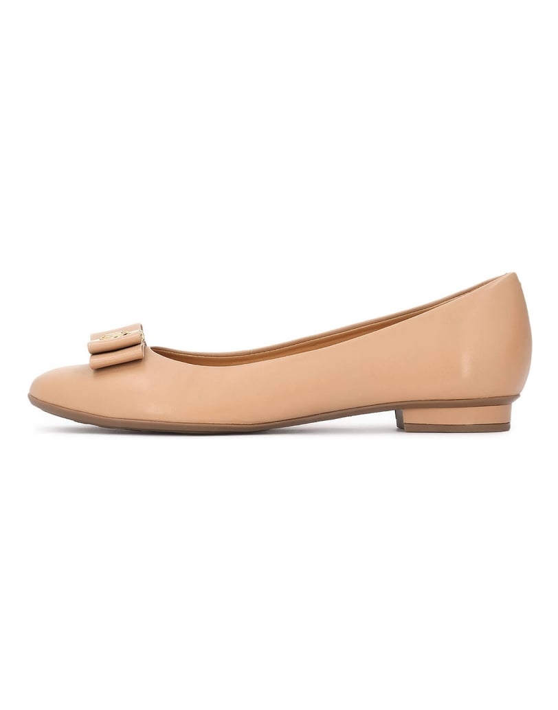 Kazar-Beige-leather-ballerinas-with-a-bow-béžová