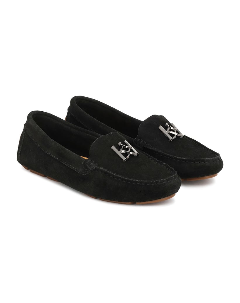 Kazar-Classic-black-suede-moccasins-černá