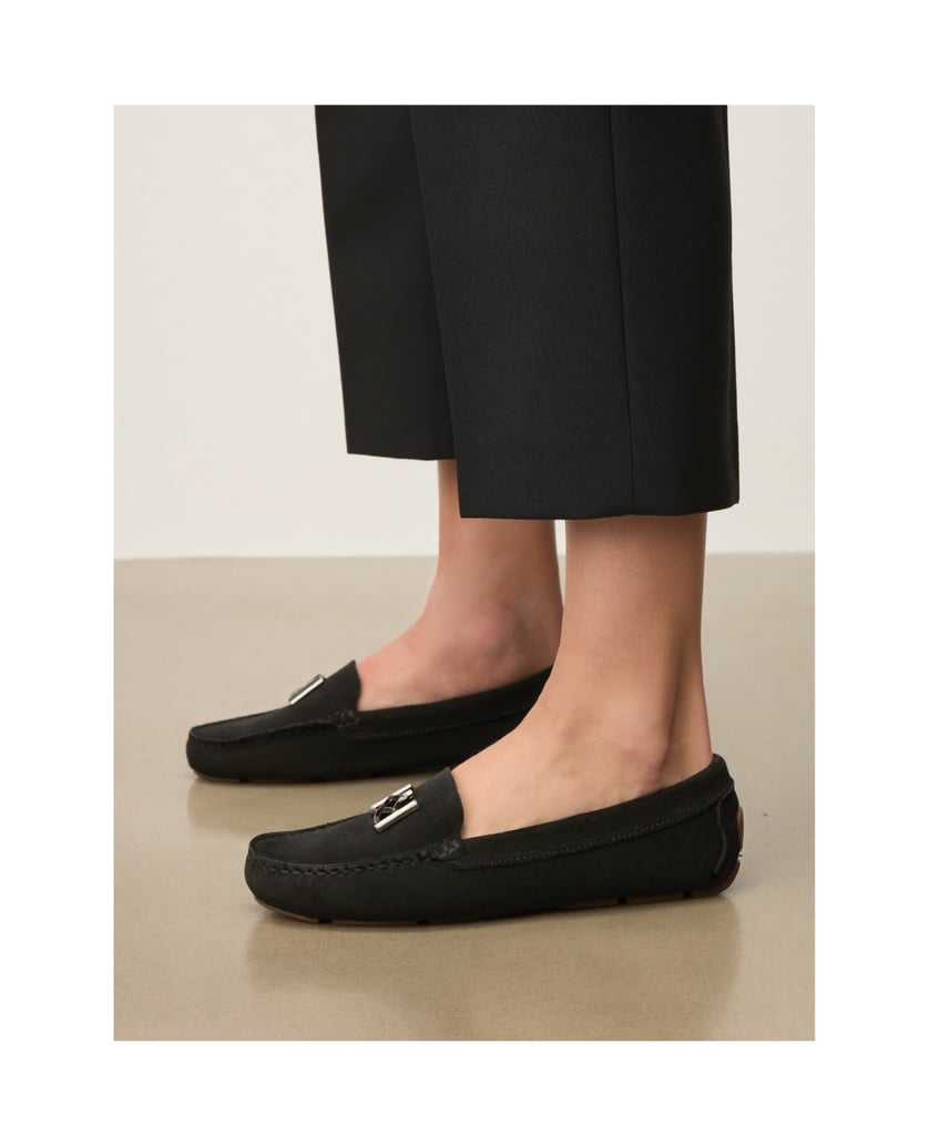 Kazar-Classic-black-suede-moccasins-černá