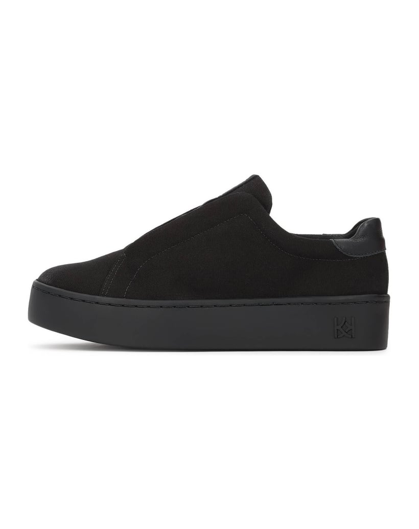 Kazar-Denim-Sneakers-mit-dickerer-Sohle-schwarz