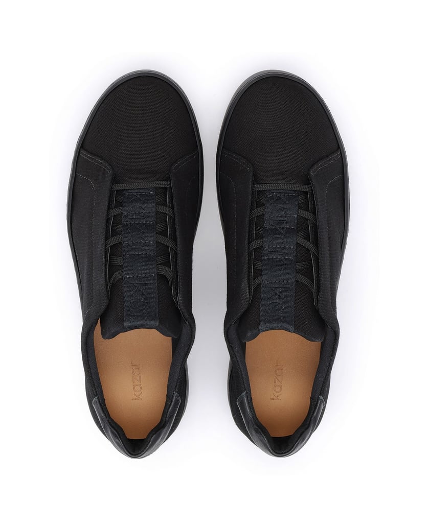Kazar-Denim-Sneakers-mit-dickerer-Sohle-schwarz