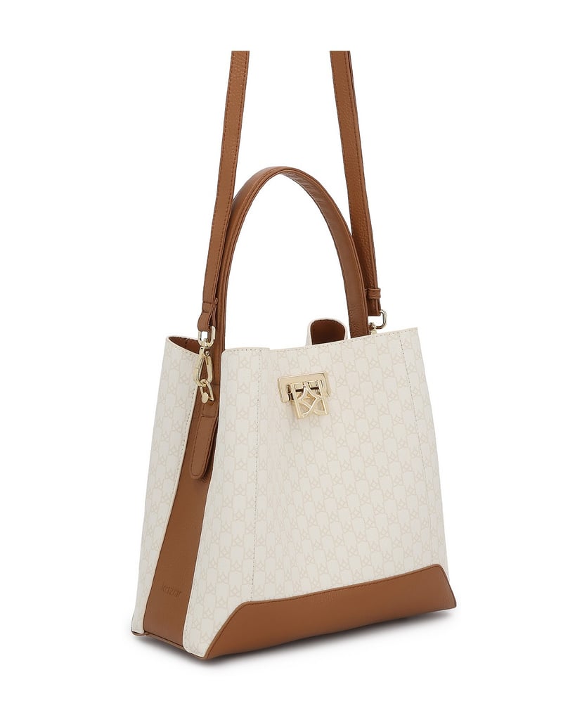 Kazar-Patterned-natural-leather-handbag-bílá