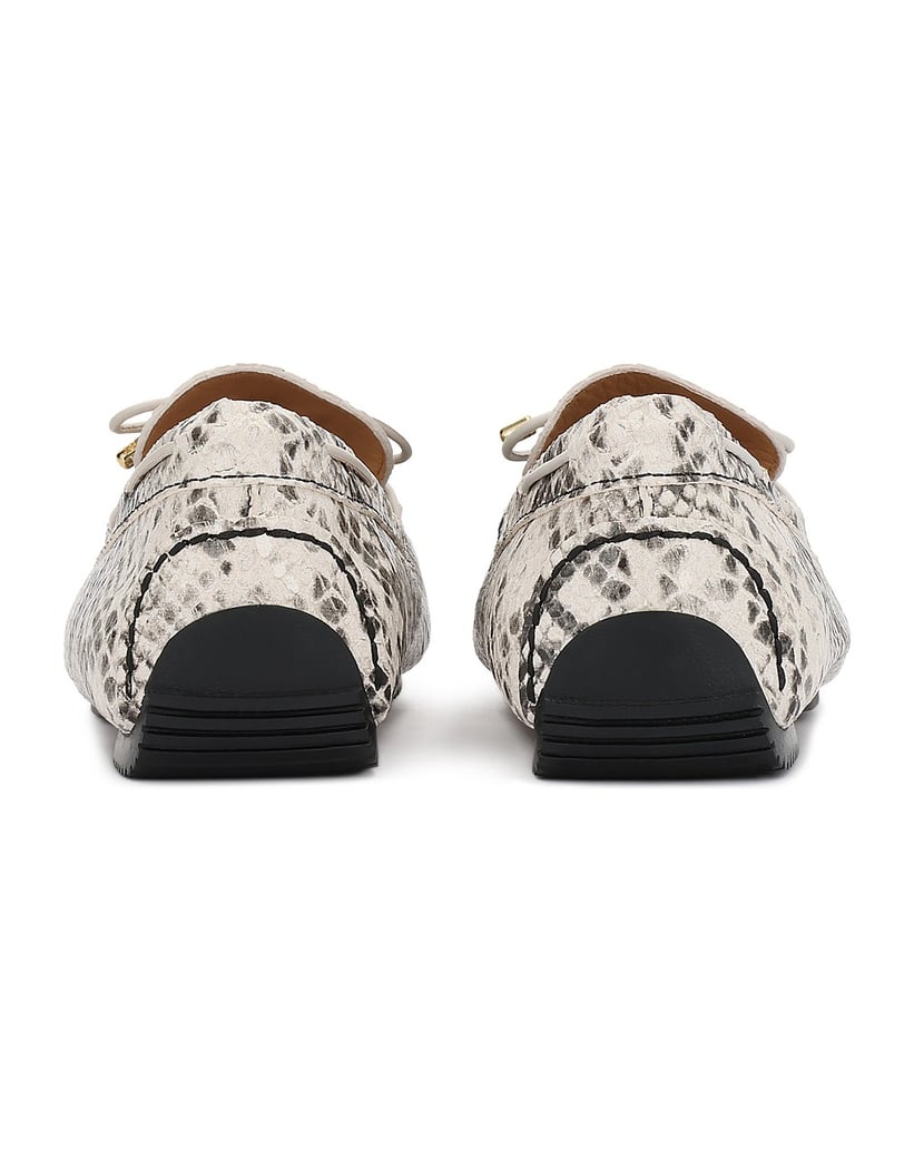 Kazar-Snakeskin-patterned-moccasins-bílá