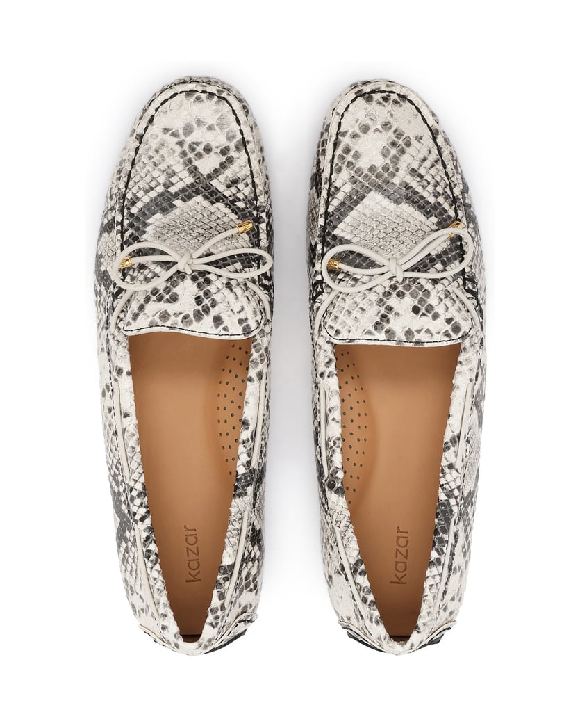 Kazar-Snakeskin-patterned-moccasins-bílá