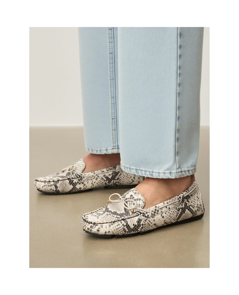 Kazar-Snakeskin-patterned-moccasins-bílá
