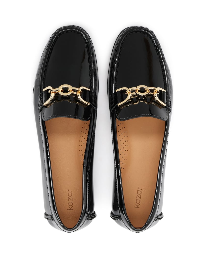Kazar-Lacquered-black-moccasins-černá