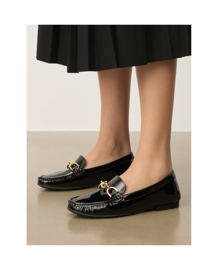 Kazar-Lacquered-black-moccasins-černá
