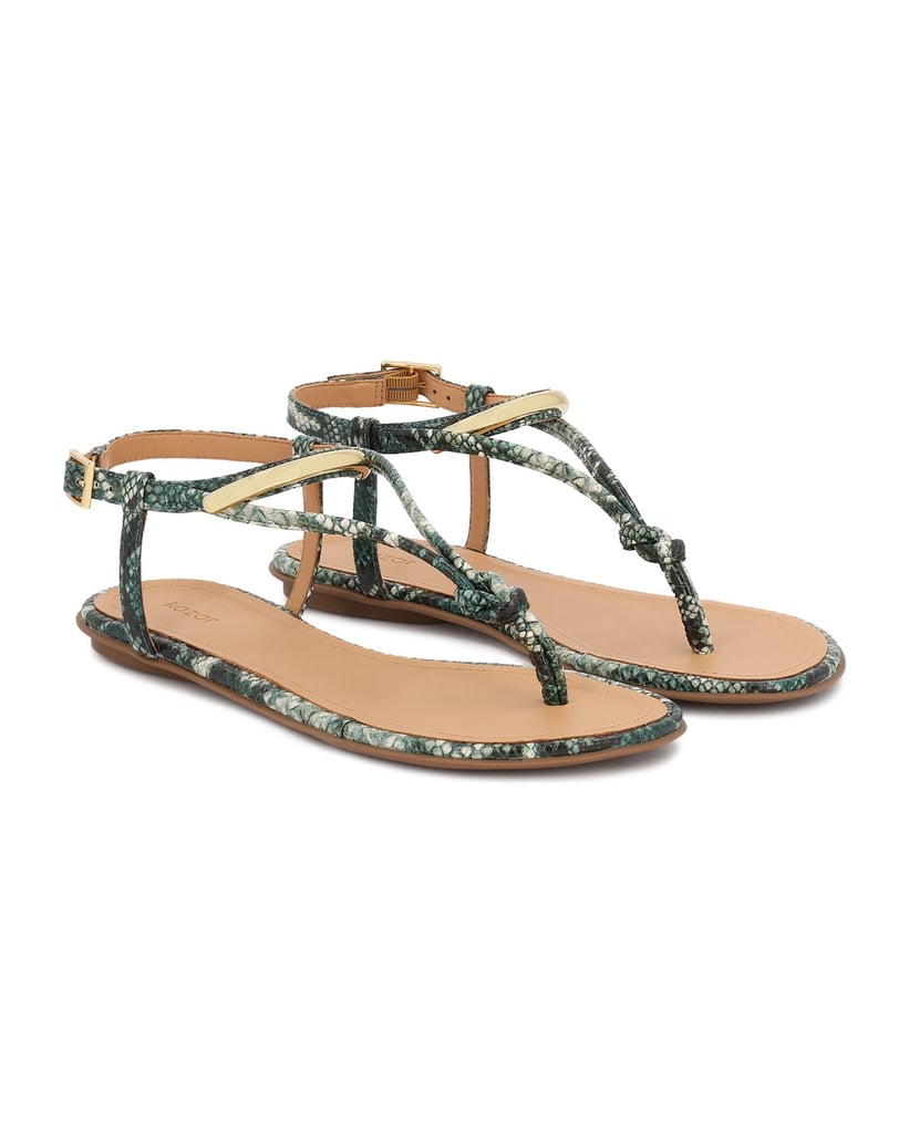 Kazar-Sandals-in-a-unique-pattern-zelená