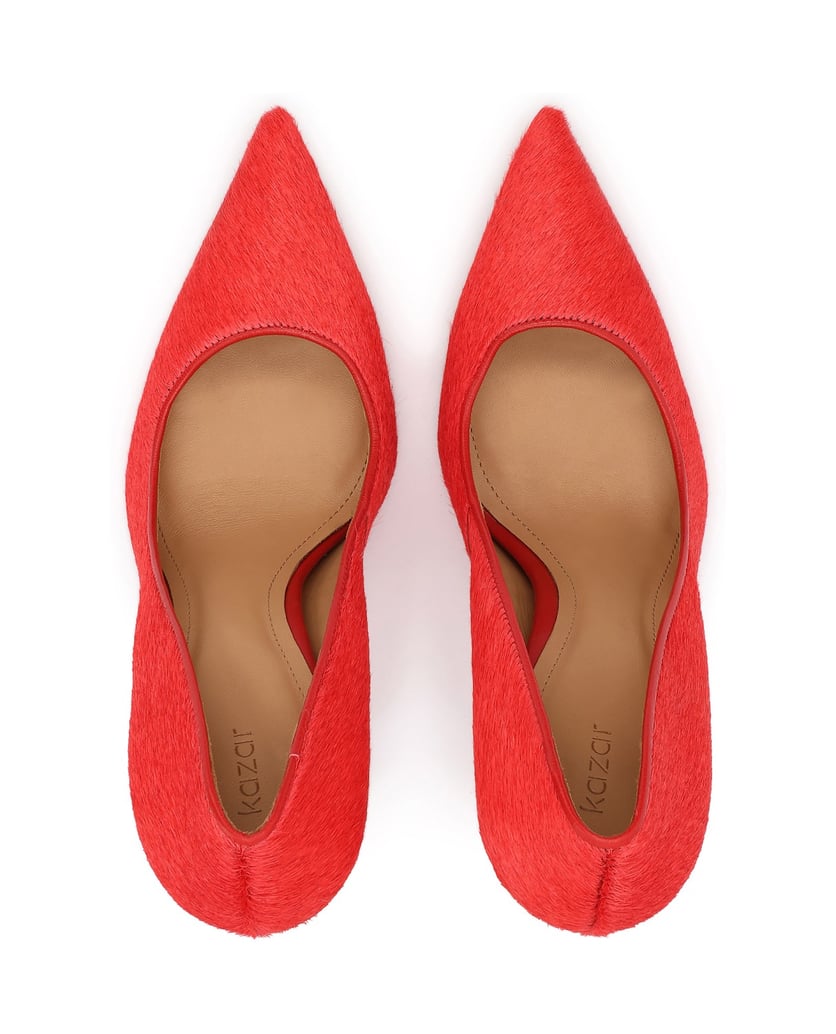 Kazar-Rote-Pumps-aus-Leder-mit-Fell-in-Rot-rot