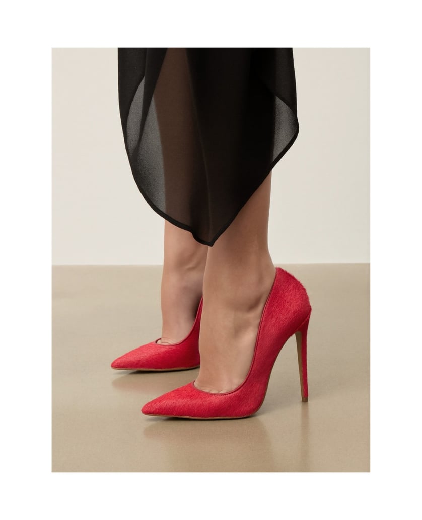 Kazar-Rote-Pumps-aus-Leder-mit-Fell-in-Rot-rot