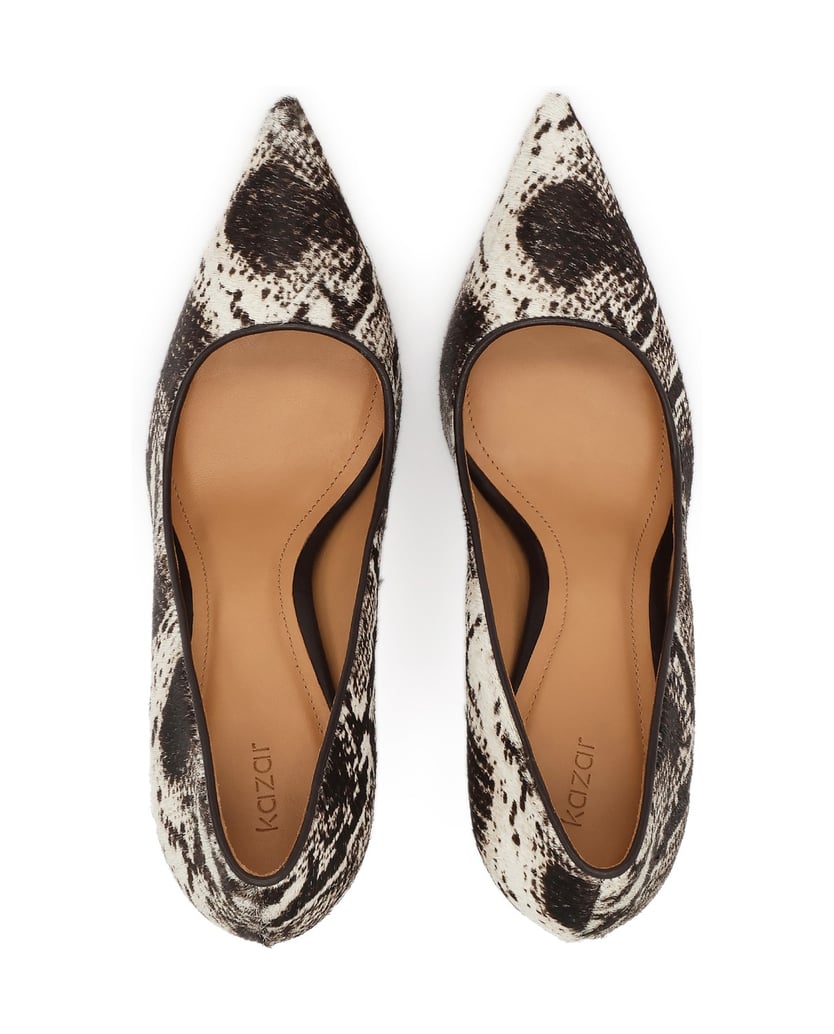 Kazar-Snakeskin-pattern-leather-pumps-tmavá-hnedá