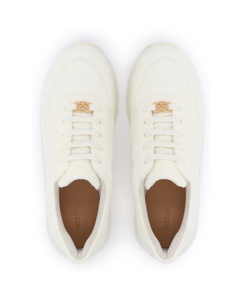 Kazar-Sneakers-with-natural-hair-finish-leather-elements-bílá
