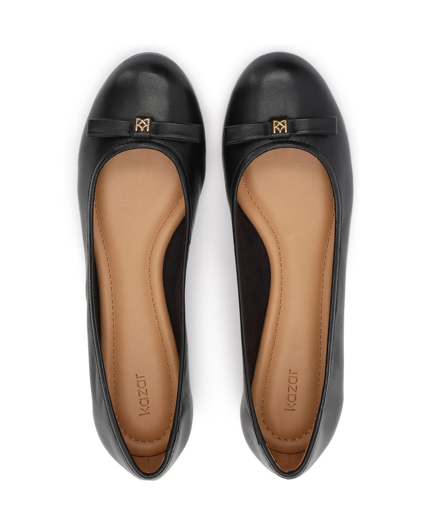 Kazar-Classic-black-ballerinas-with-bows-černá