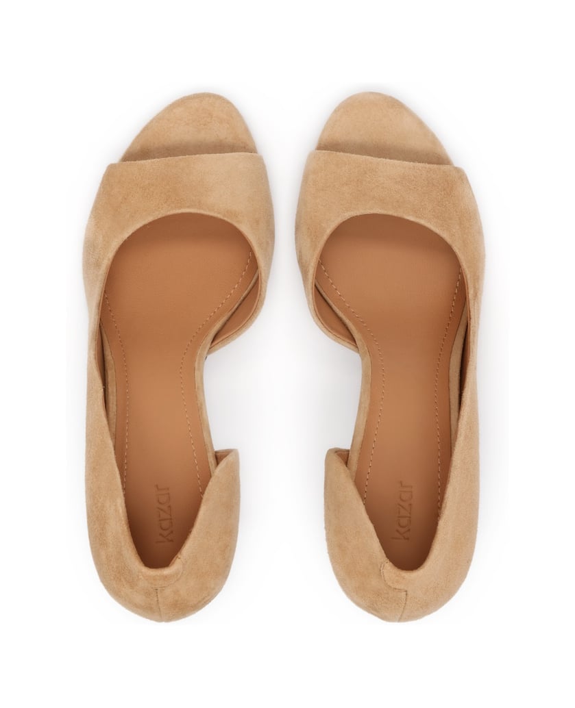 Kazar-Light-brown-suede-peep-toe-pumps-velbloudí