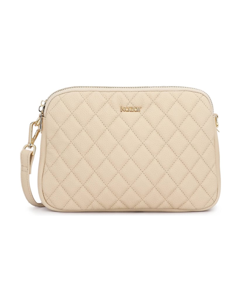 Kazar-Beige-quilted-strap-bag-béžová