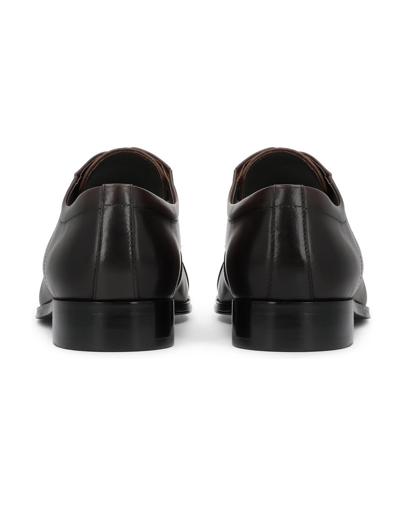 Kazar-Brown-leather-toe-cap-toe-derby-shoes-hnědá