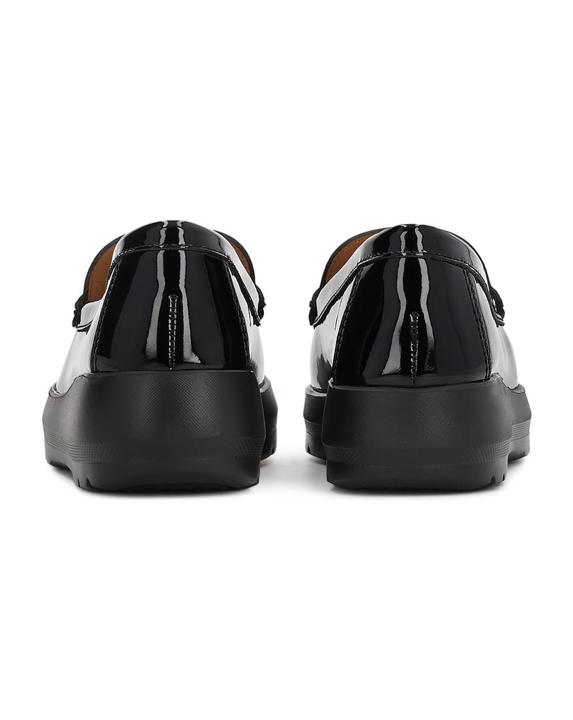 Kazar-Lacquered-slip-on-shoes-on-a-thick-sole-černá