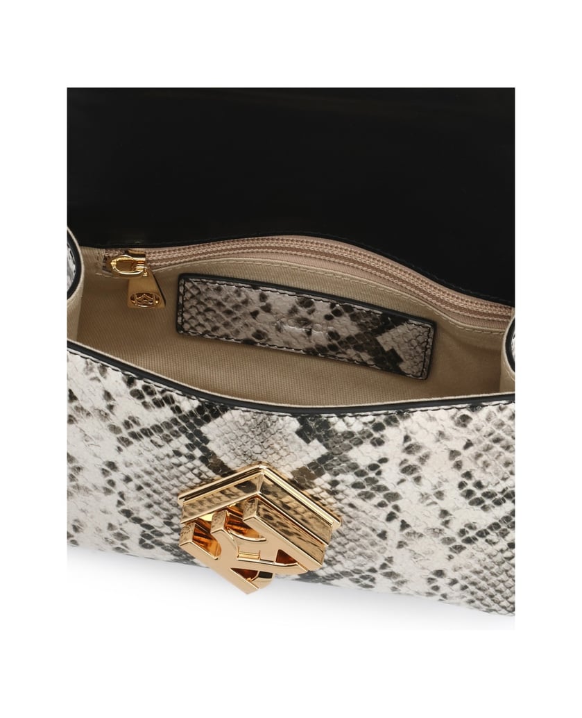 Kazar-Snake-small-handbag-with-chain-bílá