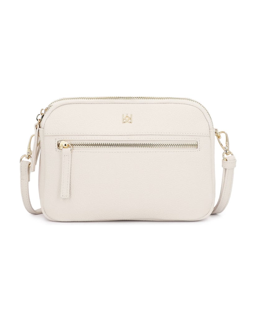 Kazar-Leather-crossbody-bag-on-strap-bílá