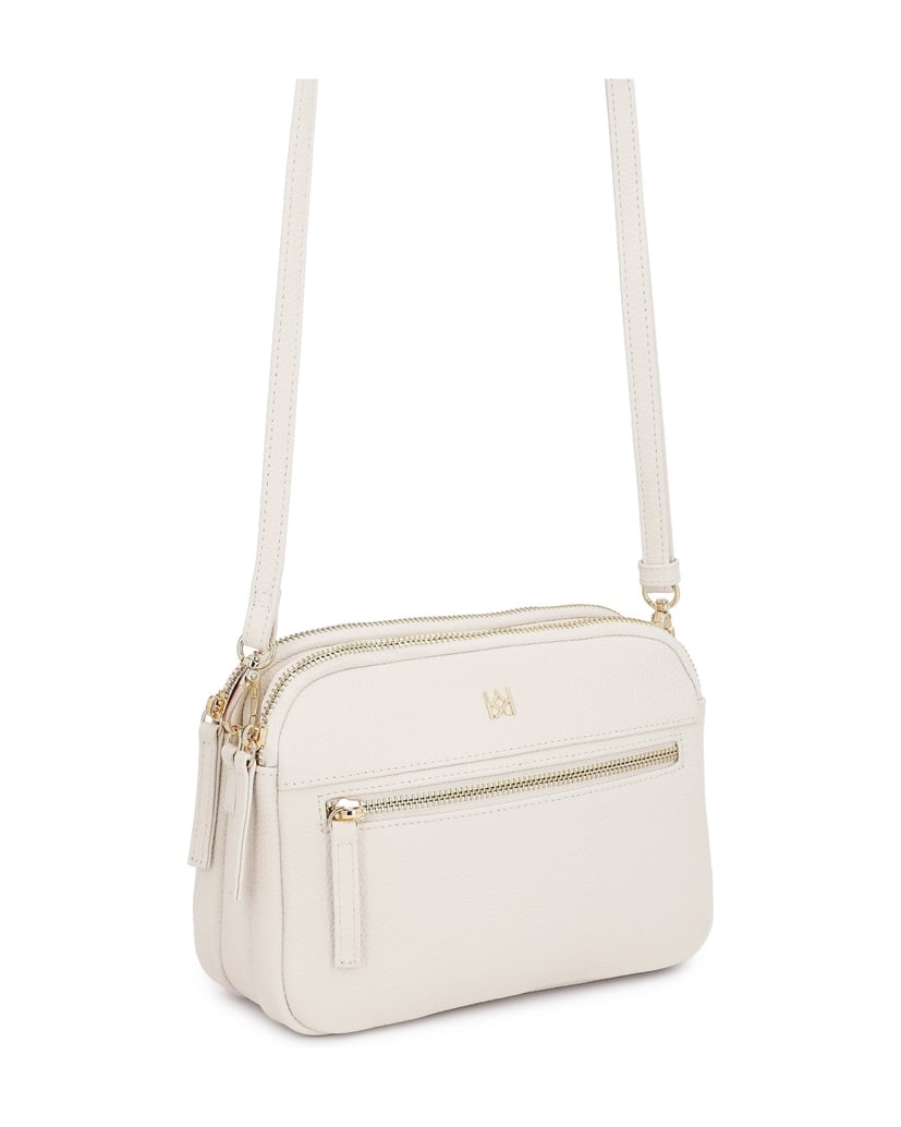 Kazar-Leather-crossbody-bag-on-strap-bílá