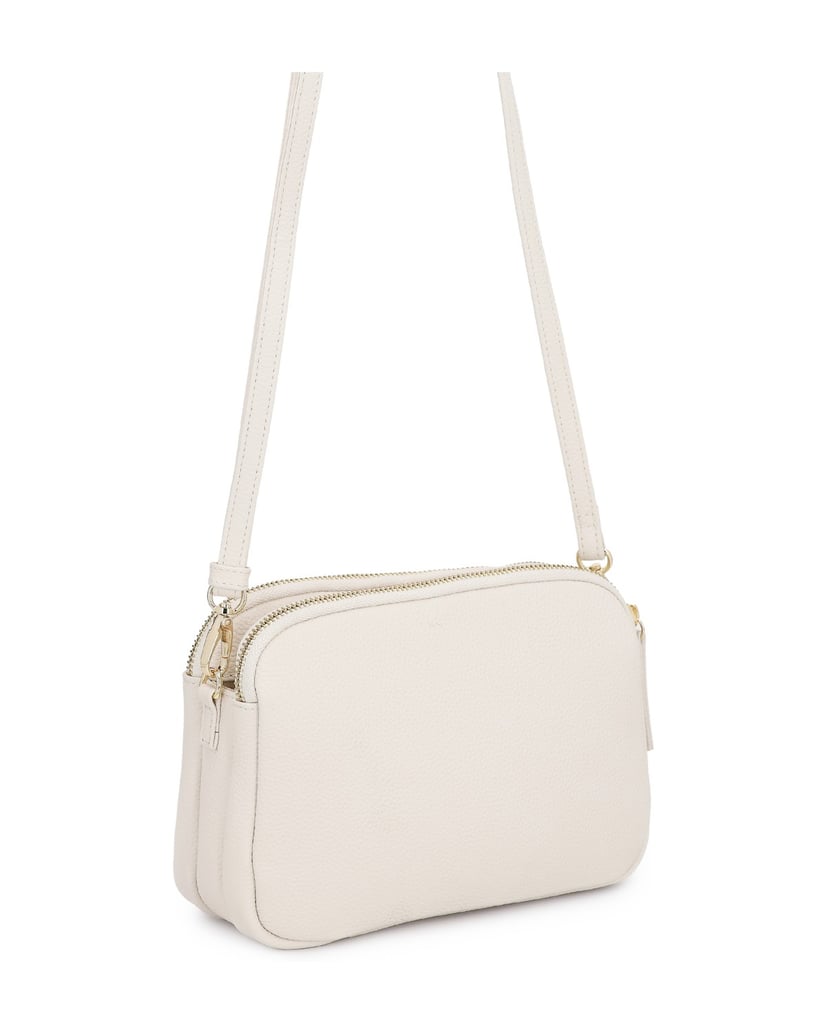 Kazar-Leather-crossbody-bag-on-strap-bílá