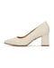 Kazar&nbsp;Lederpumps mit breitem Absatz&nbsp;weiss