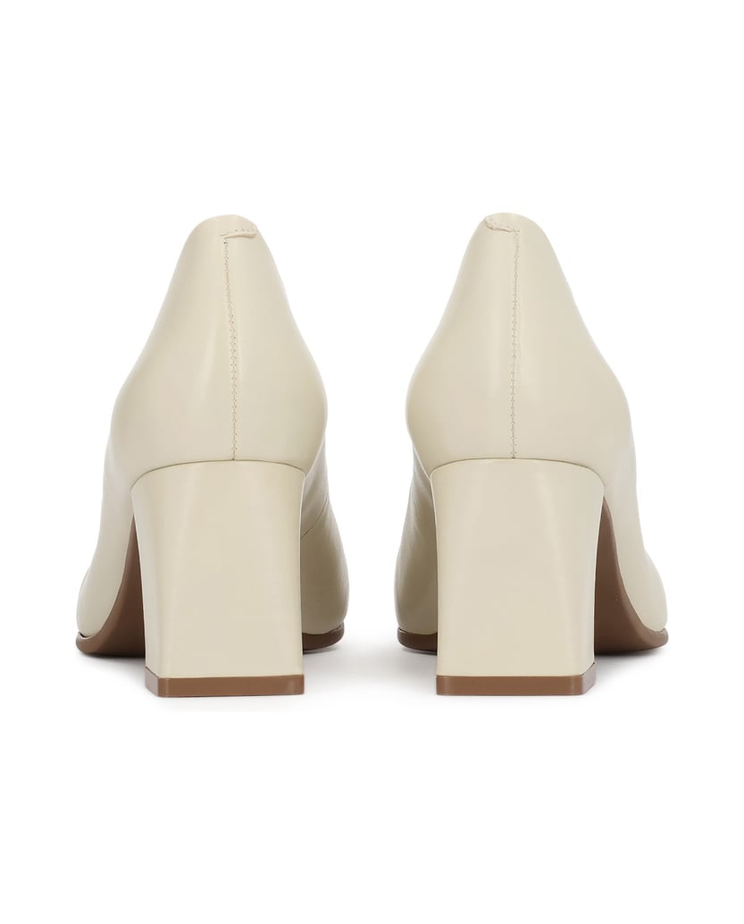 Kazar-Lederpumps-mit-breitem-Absatz-weiss
