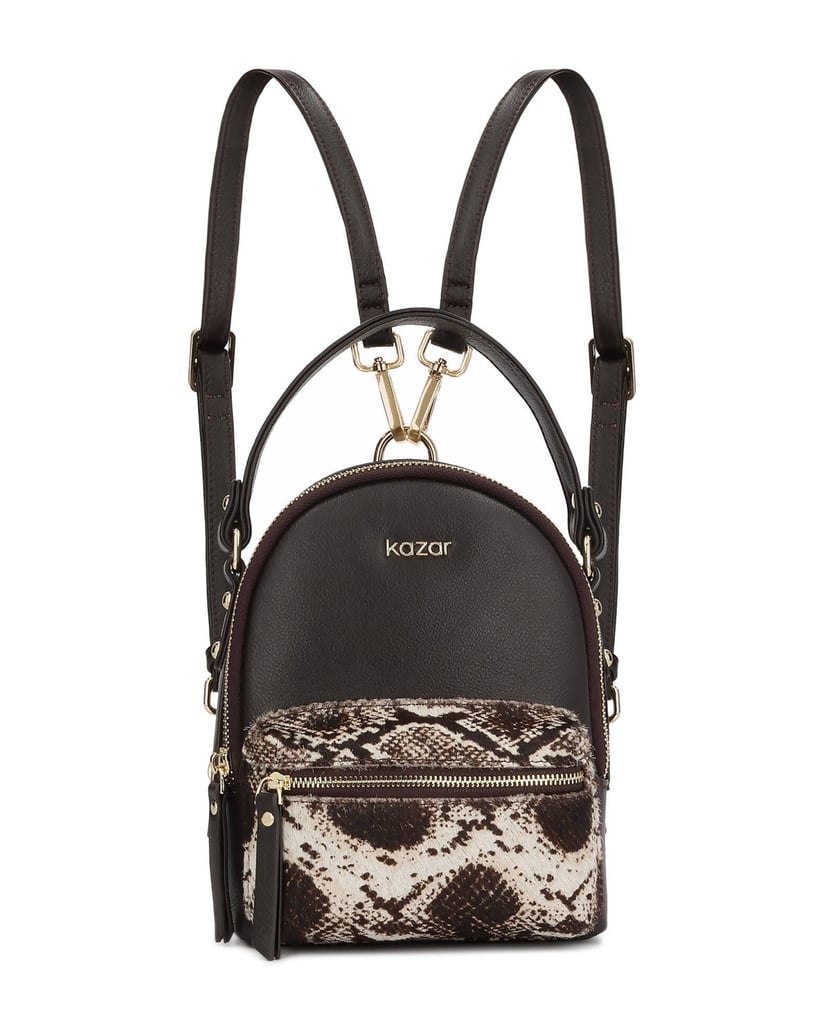 Kazar-Brown-backpack-with-decorative-pocket-tmavá-hnedá