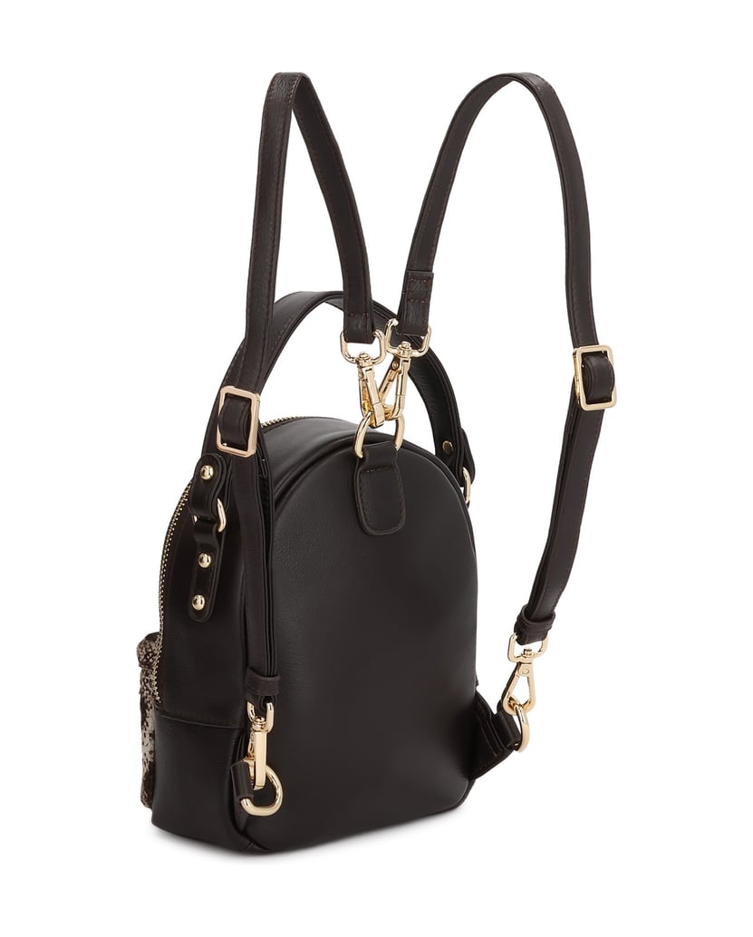 Kazar-Brown-backpack-with-decorative-pocket-tmavá-hnedá