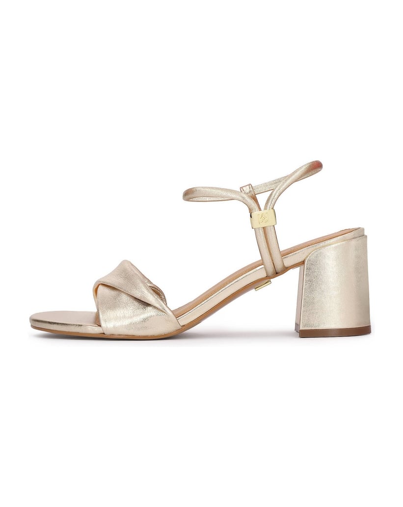 Kazar-Gold-leather-post-sandals-zlatá