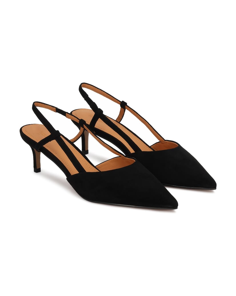 Kazar-Black-suede-pumps-with-open-heel-čierna