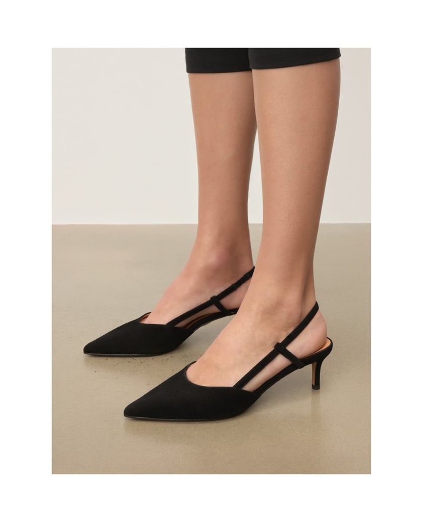 Kazar-Black-suede-pumps-with-open-heel-čierna