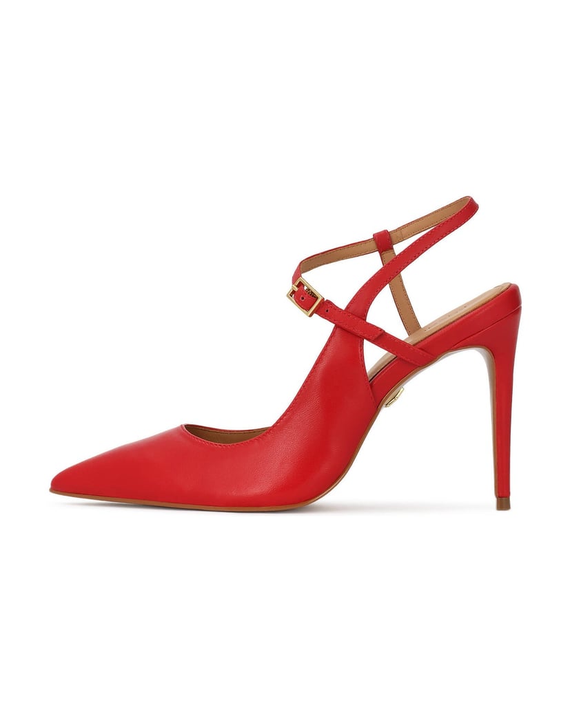 Kazar-Red-stiletto-pumps-with-open-heel-červená