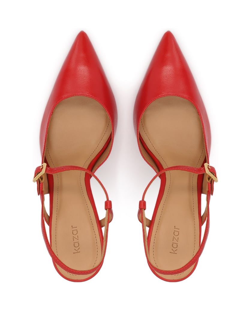 Kazar-Red-stiletto-pumps-with-open-heel-červená