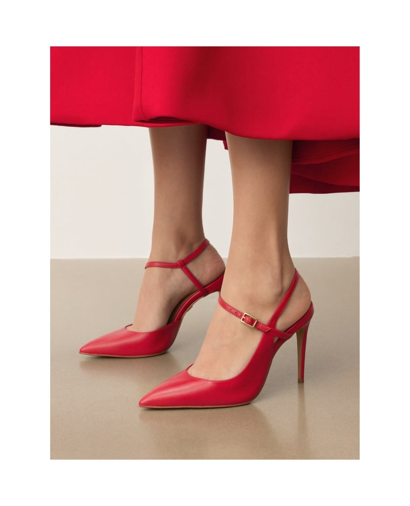 Kazar-Red-stiletto-pumps-with-open-heel-červená