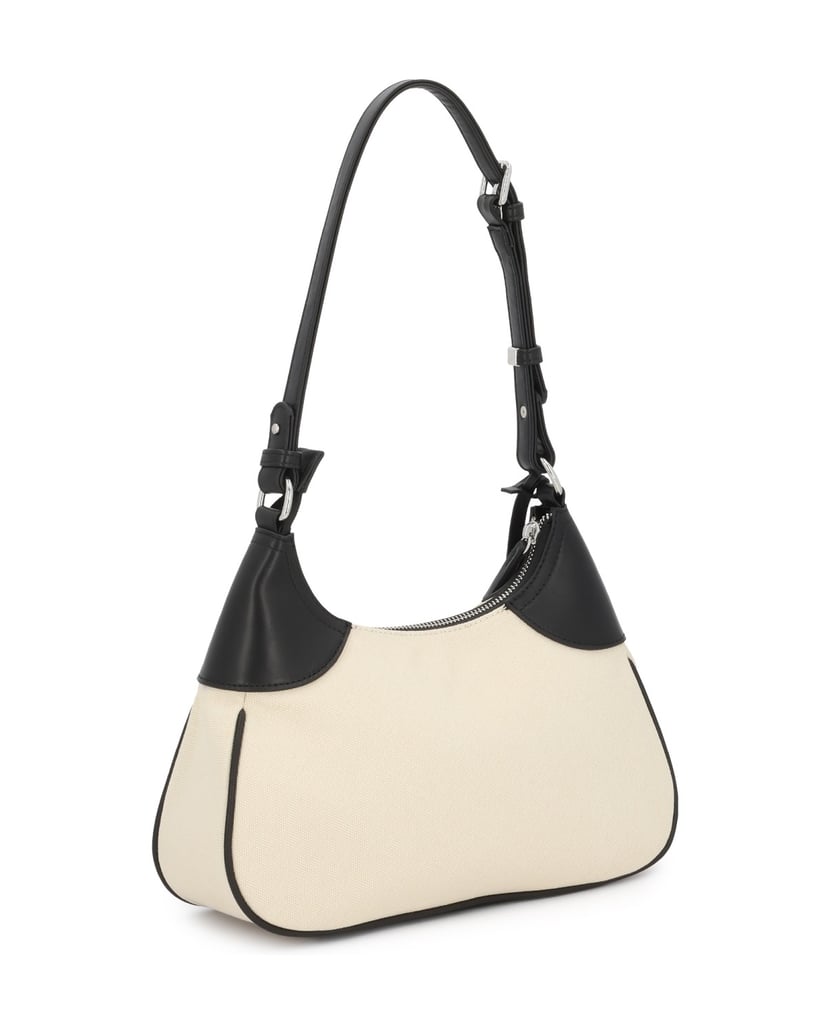 Kazar-Shoulder-bag-in-fabric-and-leather-béžová