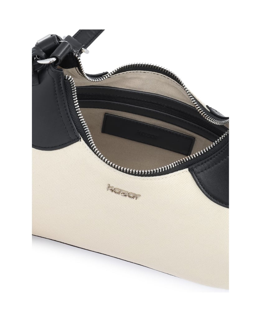 Kazar-Shoulder-bag-in-fabric-and-leather-béžová