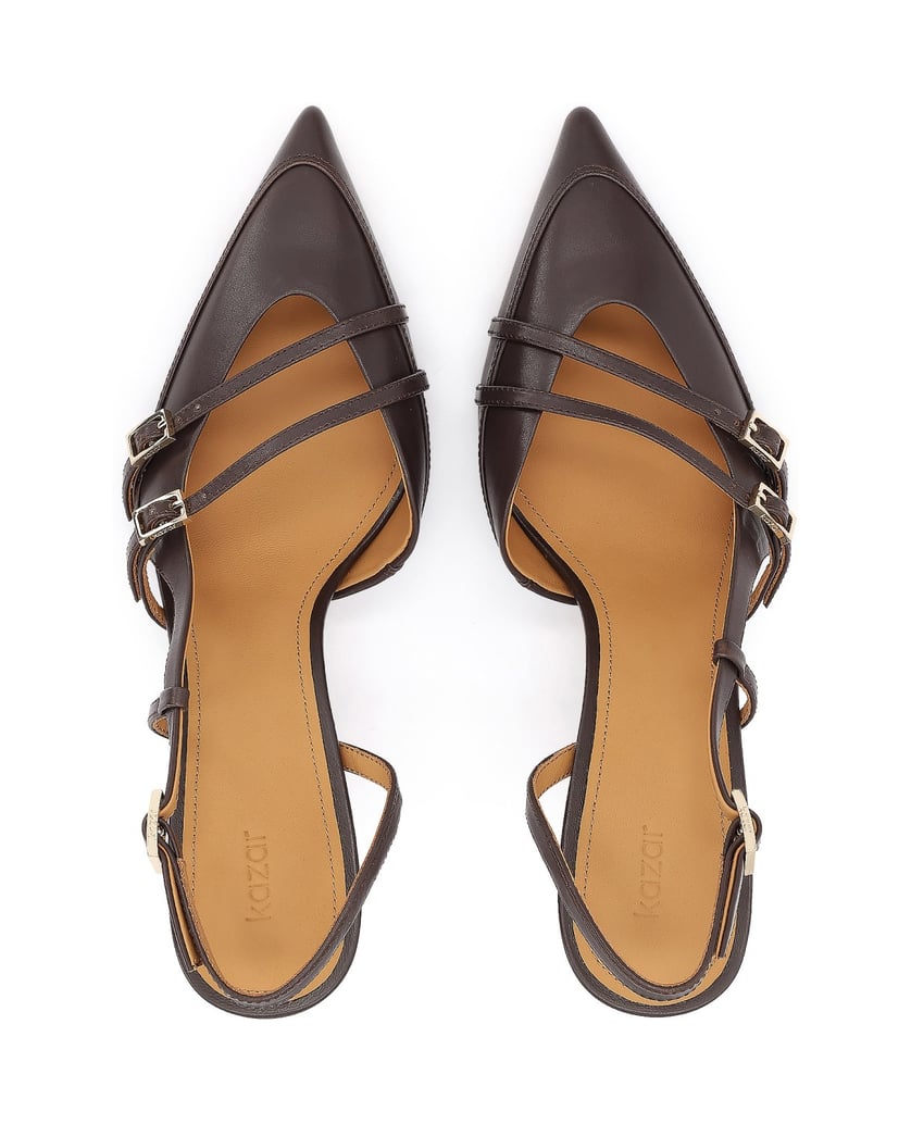 Kazar-Brown-slingback-pumps-with-straps-tmavě-hnědá