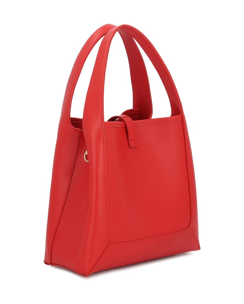 Kazar-Red-handbag-with-two-handles-and-a-strap-červená