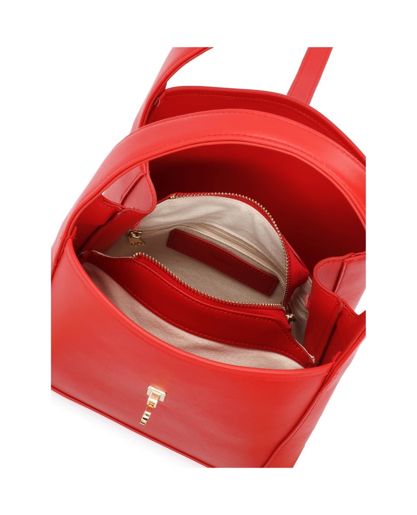Kazar-Red-handbag-with-two-handles-and-a-strap-červená