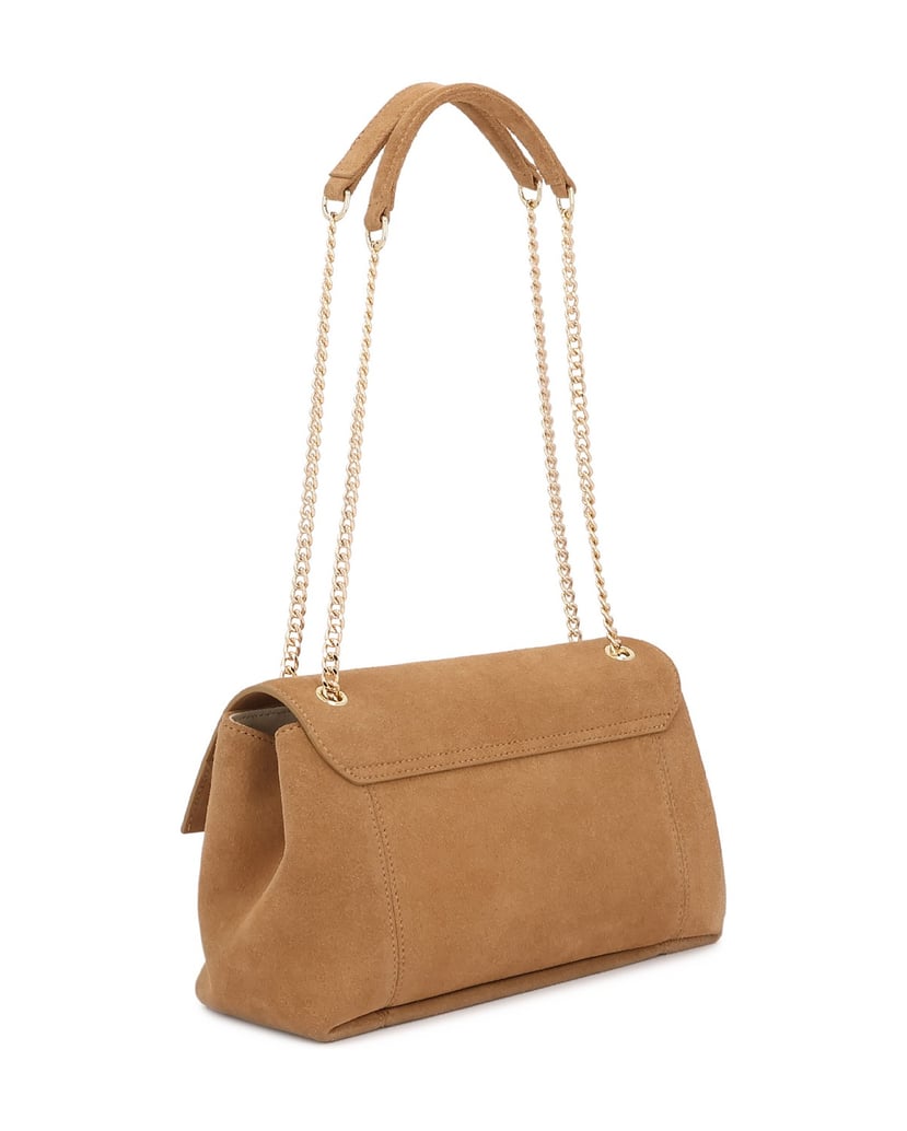 Kazar-Light-brown-suede-monogrammed-handbag-from-KAZAR-ťavia
